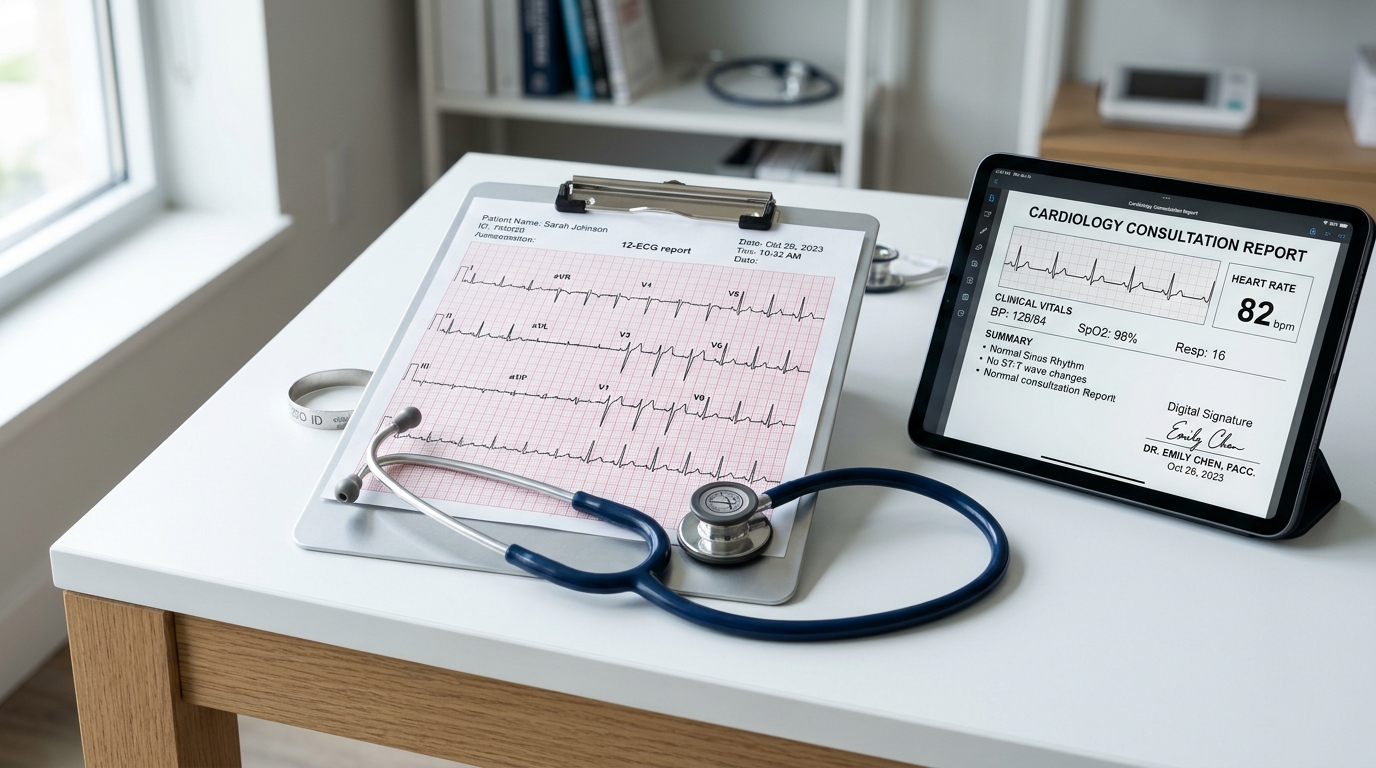 ECG + Cardiologist Review